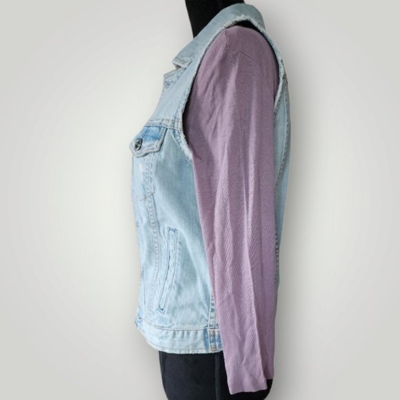 HURLEY Denim Destroyed/Distressed Vest - Picture 4 of 9